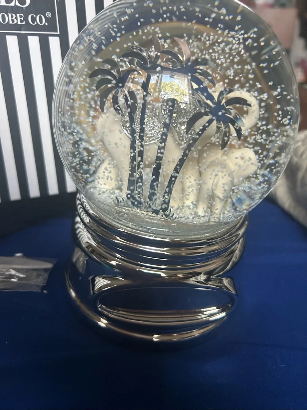White Elephant Snow Globe - Holiday Home Decor